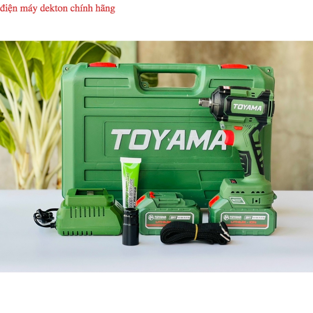 Bulong 1/2" 380Nm TOYAMA - B2 động cơ không chổi than, sử dụng pin 21V chân phổ thông bảo hành 6 tháng DEKTON CHÍNH HÃNG