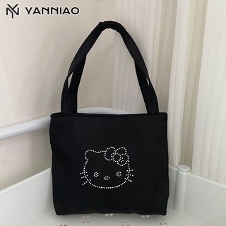 Túi xách nữ đính kim cương đa năng in hình mèo kitty dễ thương