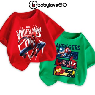 BST Áo MARVEL 2025 Áo thun cotton cho bé BabyloveGO BST áo siêu nhân bé trai phong cách US/UK