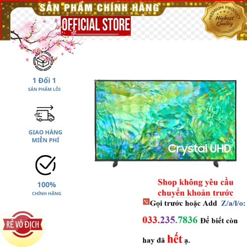 {SALE} Tivi Samsung 43 inch Crystal UHD 4K CU8000