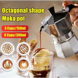 BJPKPK Bình Pha Cà Phê Espresso Siêu Tốc Moka Pot 150/300ml