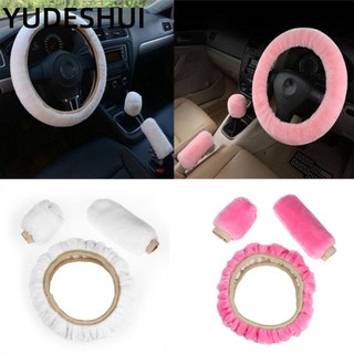 YUDESHUI Bộ 3 Vỏ Bọc Vô Lăng Xe Hơi Bằng Lông Nhung Ấm Áp