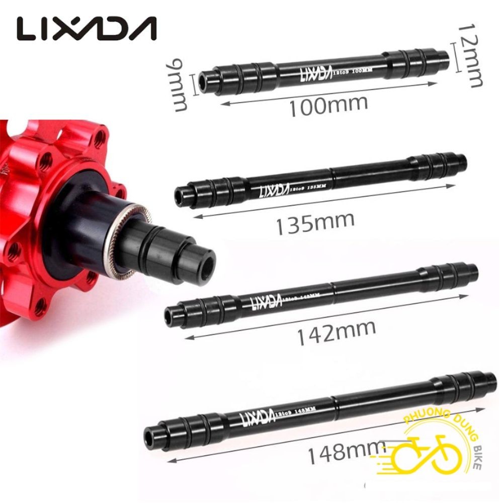 Trục chuyển đổi trục lớn 12mm sang trục nhỏ 9mm xe đạp LIXADA