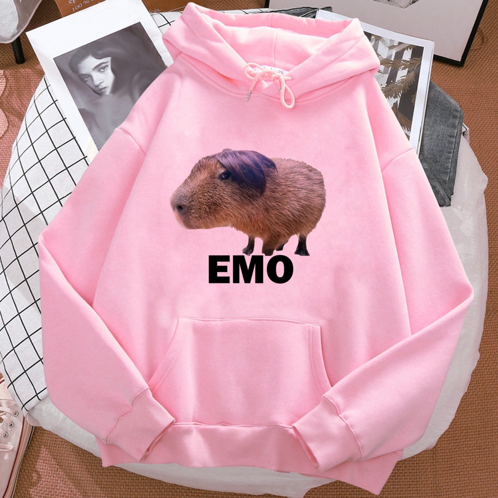 Áo Hoodie Nữ capybara y2k 2023 Phong Cách vintage Hàn Quốc