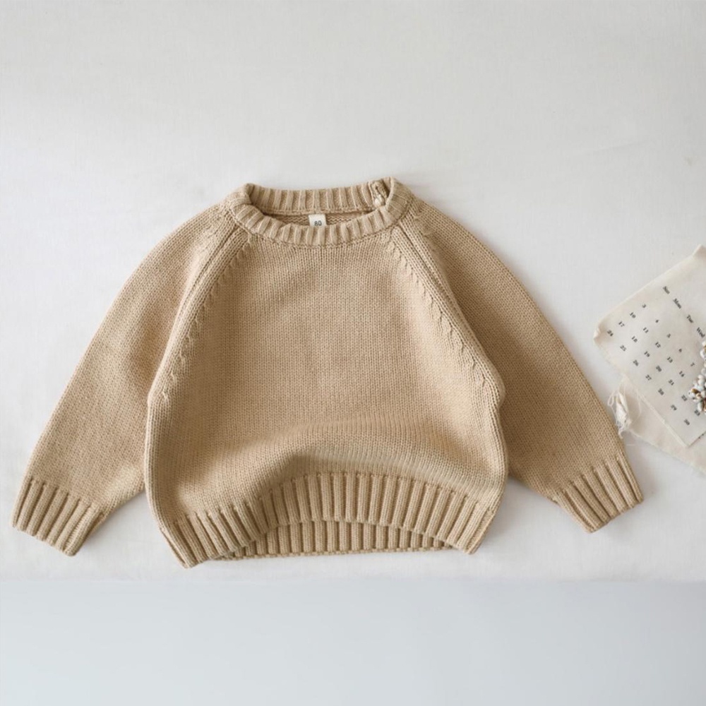BEAR LEADER Áo sweater Cổ Tròn Dáng Rộng Thiết Kế Mới Thời Trang Mùa Thu Đông Dành Cho Bé