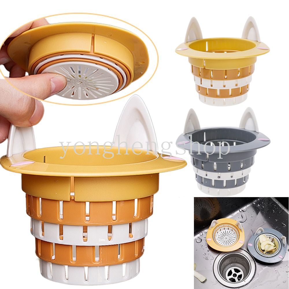 Lưới Lọc Rác Họa Tiết Hoạt Hình Dễ Thương Sáng Tạo Chống Tắc Nghẽn Cho Bồn Rửa