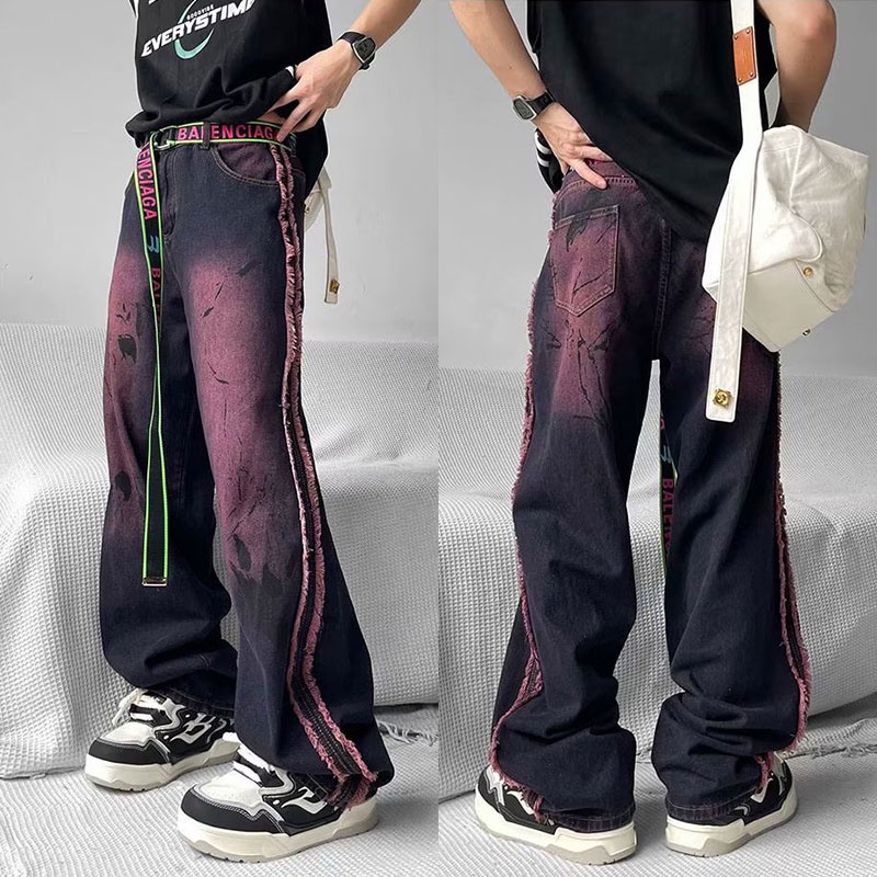 Esea Quần Jean Phong Cách Đường Phố Mỹ Thời Trang Xuân Thu Cho Nam Và Nữ