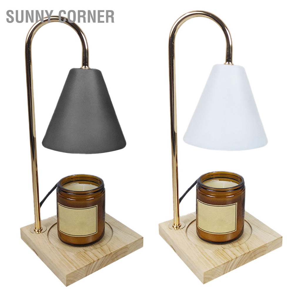Sunny corner Có hàng sẵn Đèn sưởi ấm nến không khói có thể điều chỉnh độ sáng Trang trí đèn thơm nóng chảy cho phòng ngủ EU 220V