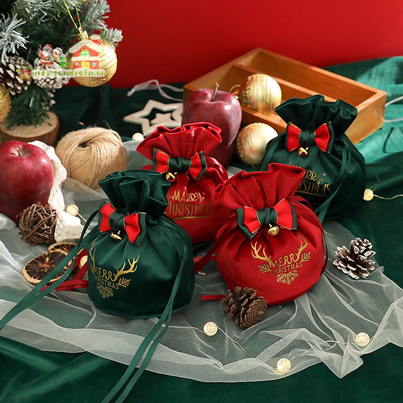Mới 1 Túi Dây Rút Đựng Quà Giáng Sinh, Đám Cưới, Năm Mới