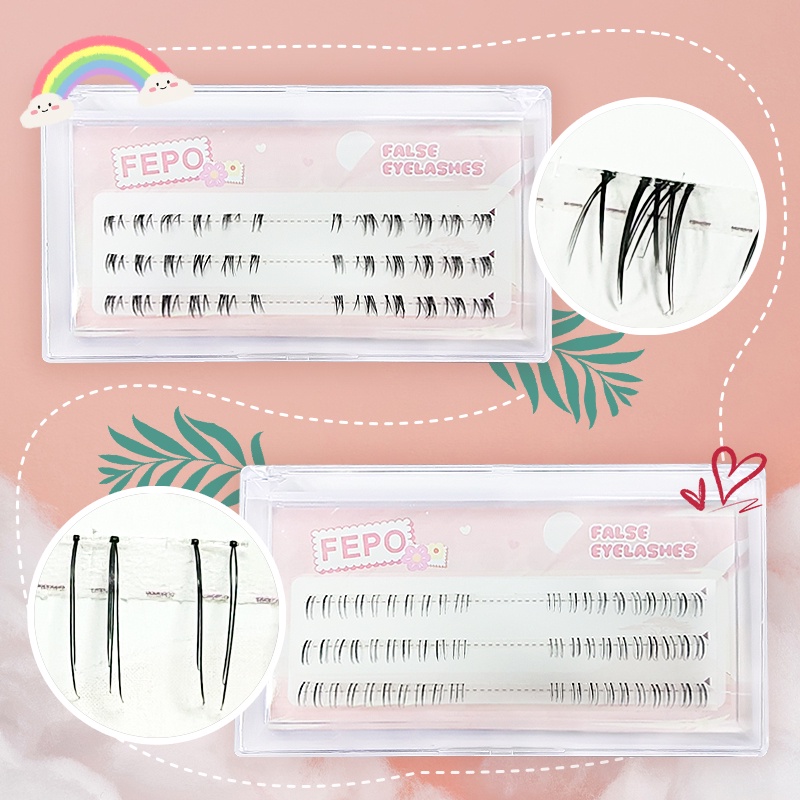 Hộp Lông Mi Giả 3 Hàng Trang Điểm Tự Nhiên 3mm-6mm