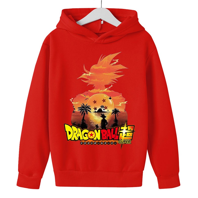 Áo hoodie In Hình goku dragon ball Thời Trang Mùa Thu Cho Bé
