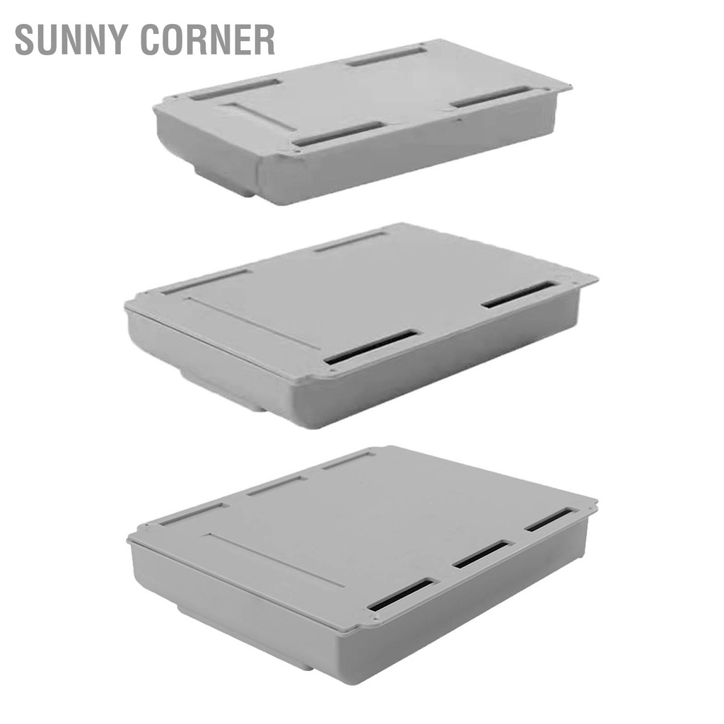 Sunny corner Có hàng sẵn Dưới Bàn Làm Việc Ngăn Kéo Hộp Bảo Quản Đấm An Toàn Miễn Phí Ẩn Khay Đựng Bút Chì Tự Dính Cho Văn Phòng Phẩm Trang Điểm