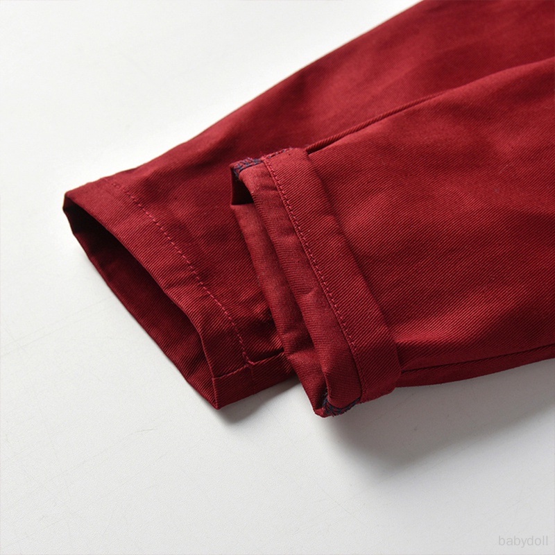 Set Áo Sơ Mi Dài Tay Đính Nơ Cổ + Quần Yếm Thời Trang Cho Bé