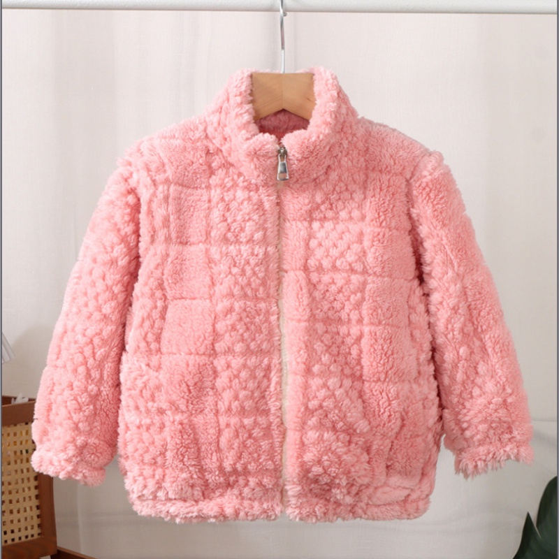 IKIDS Quần áo trẻ em mới trẻ em phồng nhung áo khoác ấm hai mặt nhung dày cotton áo khoác nam nữ mùa thu và mùa đông