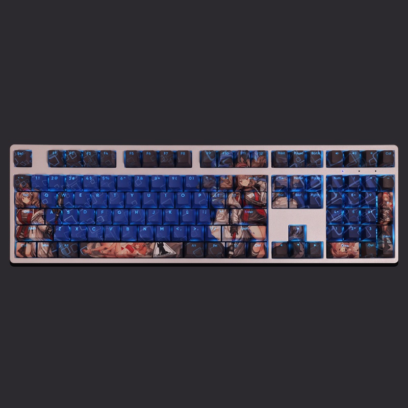 Angelina Ajimu Keycaps Cherry Profile Arknights Anime PBT DYE SUB Bàn Phím Cơ Keycap