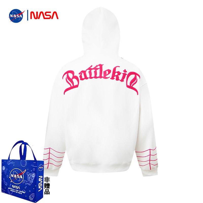 Áo Khoác Có Nón Phối Khóa Kéo Họa Tiết spiderman nasa Phong Cách retro Mỹ 2023 Cho Cặp Đôi