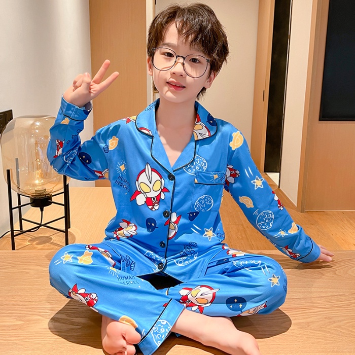 Bộ Đồ Ngủ cotton Tay Dài In Họa Tiết Hoạt Hình Phong Cách Hàn Quốc Cho Mẹ Và Bé