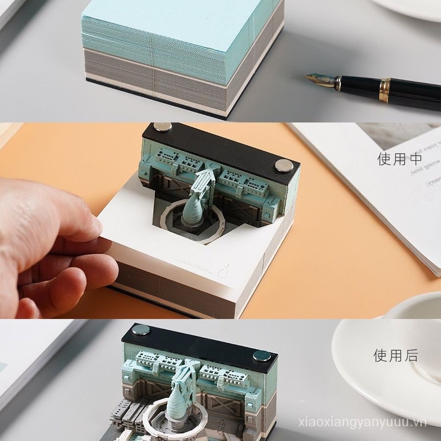 Lịch Giấy Ghi Chú 3d Hình Lông Vũ Xinh Xắn note