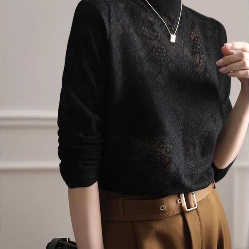 Áo Kiểu Phối Ren Thời Trang Mùa Thu Cho Nữ