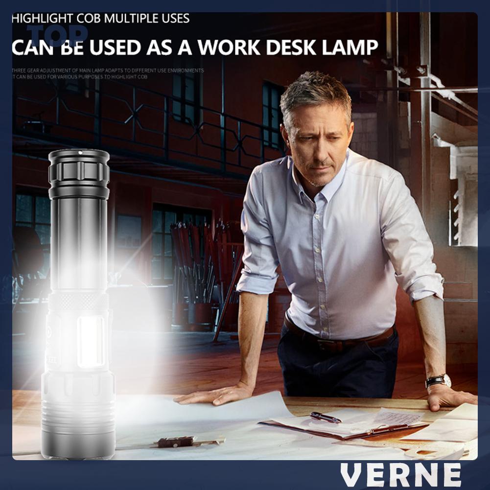 Đèn Pin led xhp70 / xhp160 cob 1500lm / 1800lm ipx4 Chống Thấm Nước Có Thể Sạc Lại Bằng Cổng usb