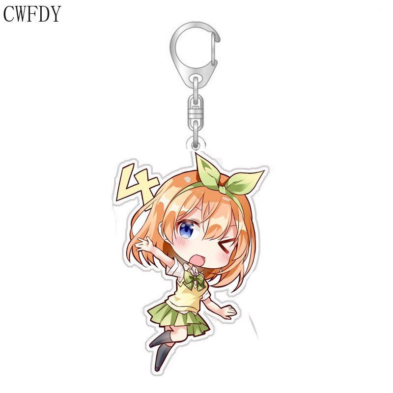 Móc khóa The Quintessential Quintuplets Keychain Anime Figure Nakano Ichika Nino Miku Yotsuba Itsuki Cartoon Acrylic