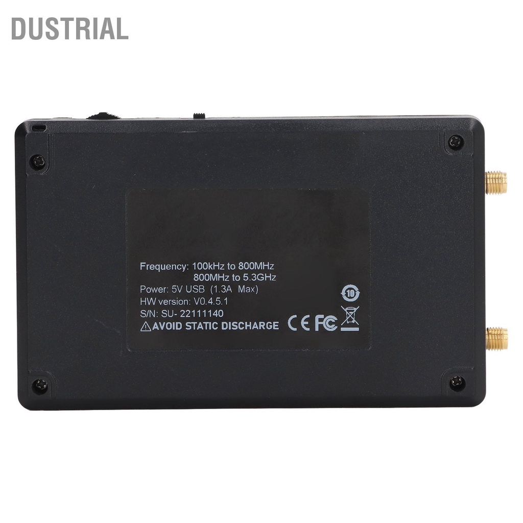Dustrial Máy phân tích tần số quang phổ Màn hình LCD TFT 4in 100k đến 5 3 GHz đầu ra phát RF có thẻ lưu trữ