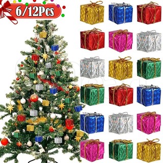 Set 6 / 12 Hộp Quà mini Bằng Xốp Hình Ngôi Sao 3d Trang Trí Cây Thông Giáng Sinh / Năm Mới diy