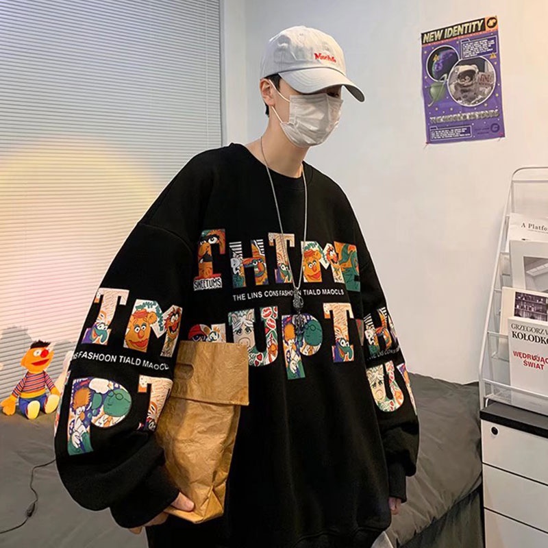 Asrv Áo Sweater In Chữ Phong Cách ins Thời Trang Xuân Thu Cao Cấp Cho Nam