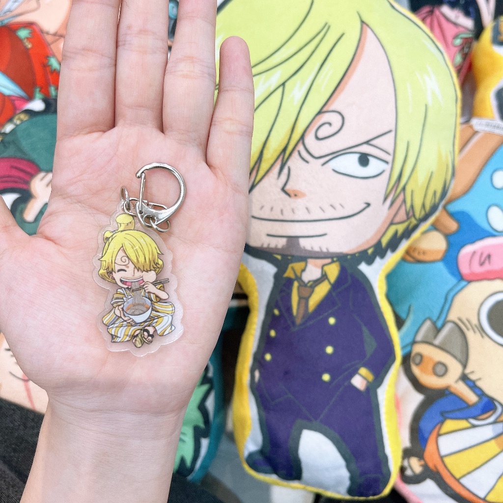 Móc Khoá One Piece Luffy Zoro Sanji Chopper Cute Dạng Anime Gắn Xe Máy Ô Tô Cặp Đôi PK88