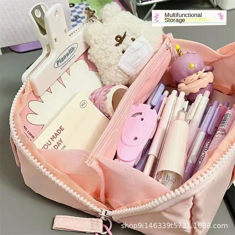 Lonslan Túi Đựng Bút Chì / Mỹ Phẩm Ba Chiều Sáng Tạo Ba Chiều Sức Chứa Lớn Có Thể Gập Lại Cho Học