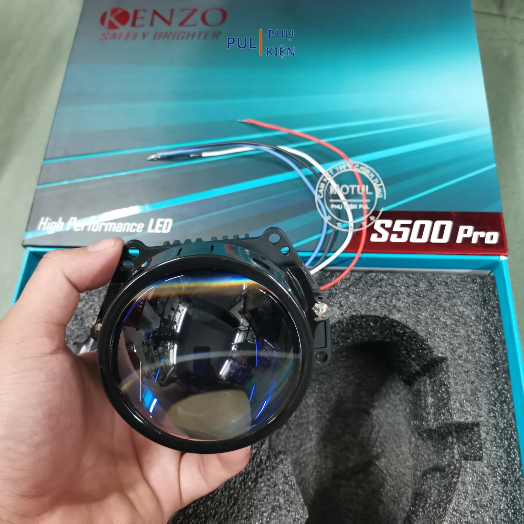 Đèn pha led bi cầu KENZO S500 PRO 2023 công suất 55/65W giá 1 bóng