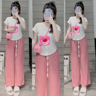 Set đồ bộ quần dài ống rộng (Gugumi đồ bộ nữ, đồ ngủ nữ,đồ mặc nhà,đồ bộ thun gân nữ)