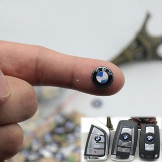 Bộ 2 miếng dán logo 11mm trang trí nút điều khiển xe hơi bmw
