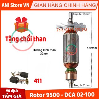 Rotor mài makita 9500 / dca 02-100 dây đồng 220v / tặng chổi than