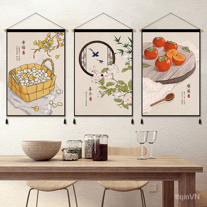 Mới Tranh Vải Treo Tường Trang Trí Phòng Khách Phong Cách Trung Hoa