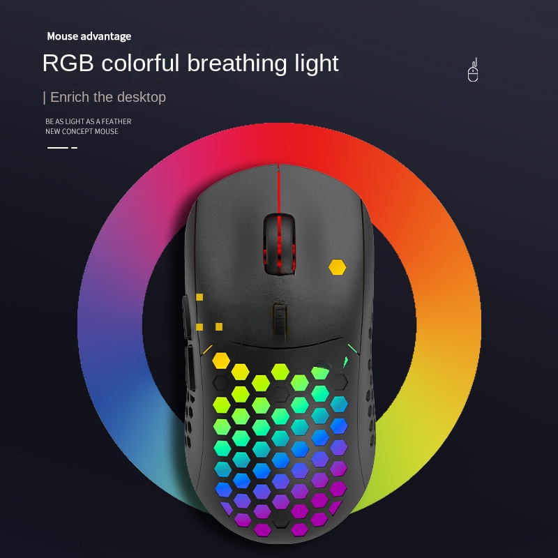 Chuột Không Dây Chơi Game bl110 2.4g Hình Tổ Ong Nhẹ Nhàng