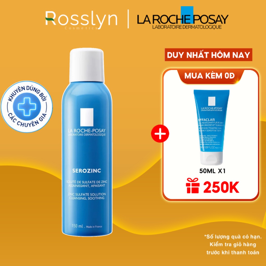 Xịt Khoáng La Roche-Posay Làm Sạch & Dịu Da Dầu Mụn Serozinc 150ml Rosslyn