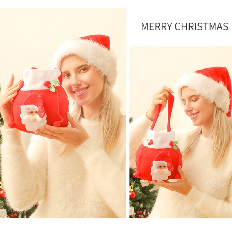 Túi Đựng Kẹo Giáng Sinh Hình Ông Già Noel