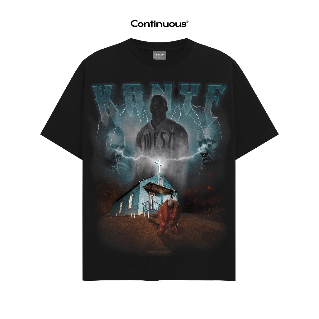 Áo thun Continuous - CTNS - KANYE WEST/ Black