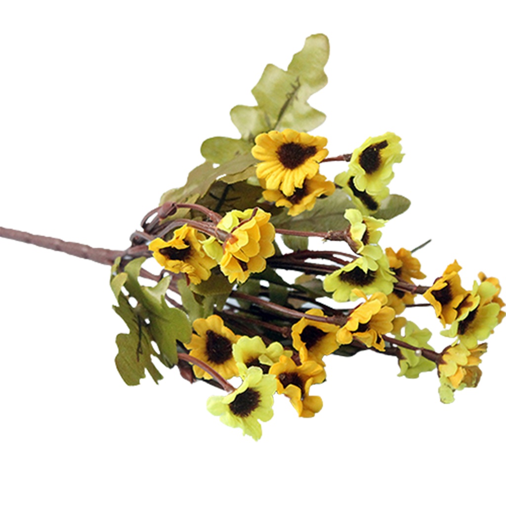 Đồ Chơi Cao Cấp Cho Bé| 1 Bó 24 Bông Hoa Cúc Giả Bằng Vải Dùng Trang Trí