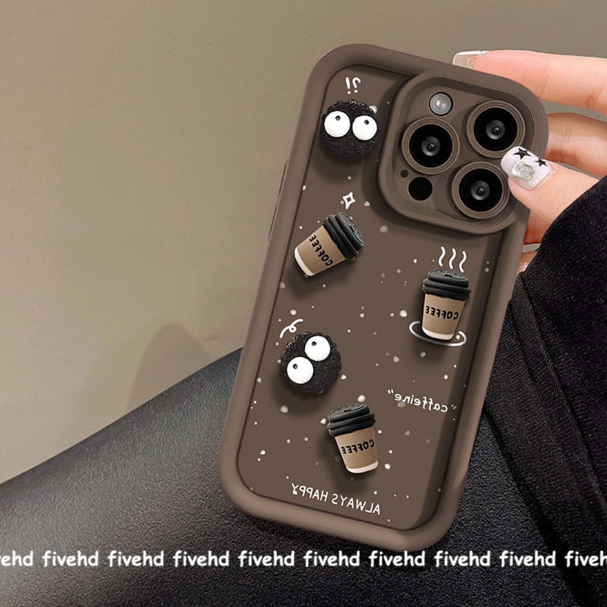 Tương thích IPhone 11 15 14 13 12 Pro Max X XR X Max 8 7 6s Plus SE 2020 Vỏ điện thoại Dễ thương Cà Phê Cà Phê Nhỏ