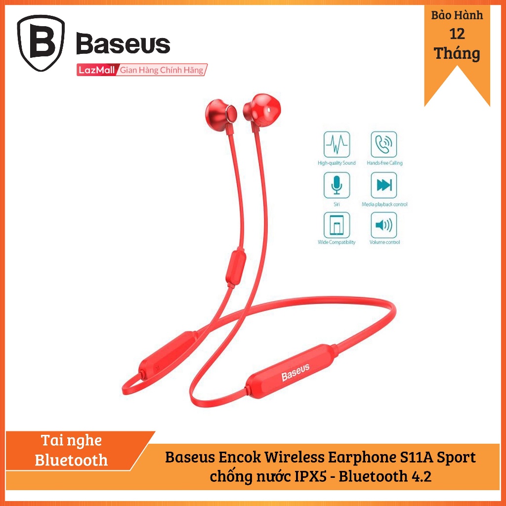 Tai nghe Baseus Bluetooth thể thao Encok Wireless Earphone S11A Sport