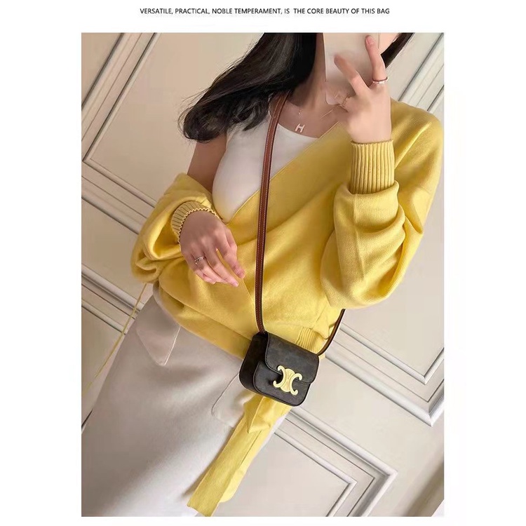 Jasmin noir Túi Đeo Chéo Da pu mini Có Khóa Thời Trang Thường Ngày Cho Nữ