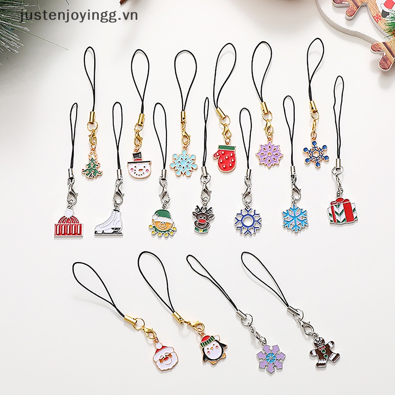 / / Quà Tặng Giáng Sinh / / Móc Khóa Hình Ông Già Noel Hoạt Hình Bằng Kim Loại Chống Thất Lạc Cho Điện Thoại