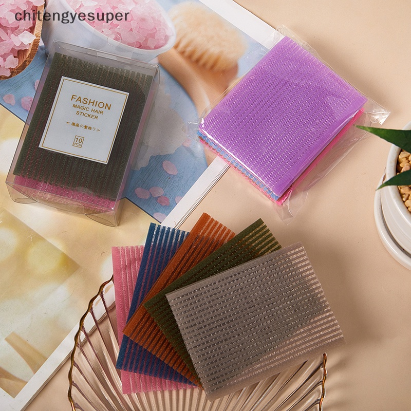 Itengyesuper Set 10 Miếng Dán Trang Điểm Tóc Mái Trước Thời Trang Ổn Định Có Dây Kẹp Ma Thuật Thích Hợp Làm Quà Tặng Cho Bạn Gái cgs