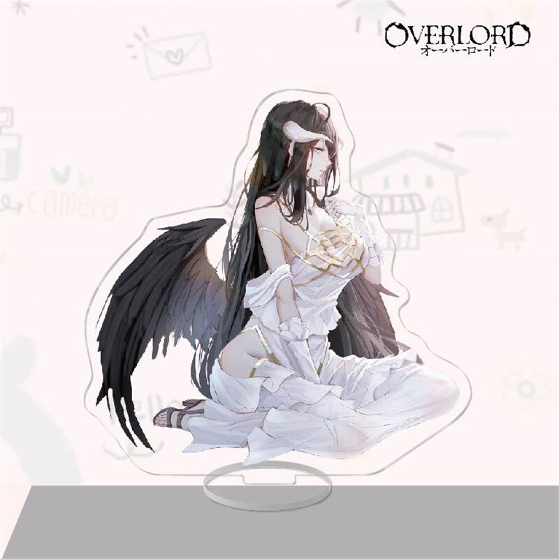 Mô hình Standee Anime Overlord Figure Ainz Ooal Gown Cosplay Acrylic mica trong anime chibi trưng bày