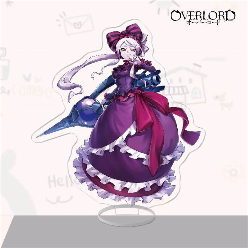 Mô hình Standee Anime Overlord Figure Ainz Ooal Gown Cosplay Acrylic mica trong anime chibi trưng bày