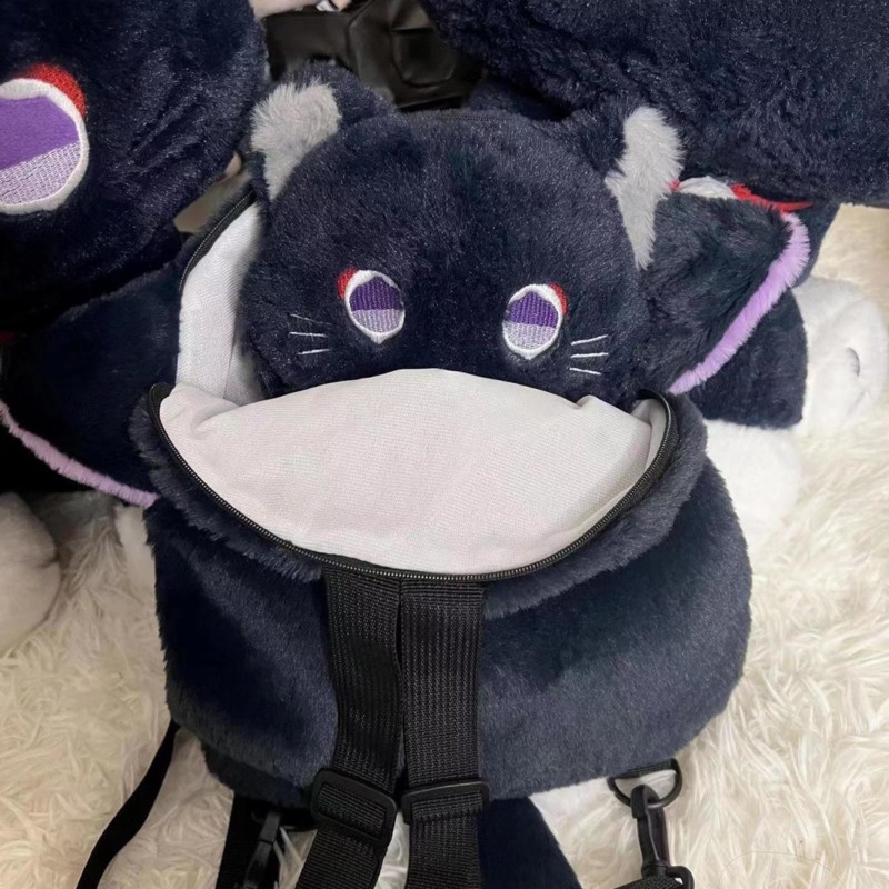 Genshin Đồ chơi nhồi bông Hình Mèo Đeo Khăn Choàng Cổ Hóa Trang Dễ Thương