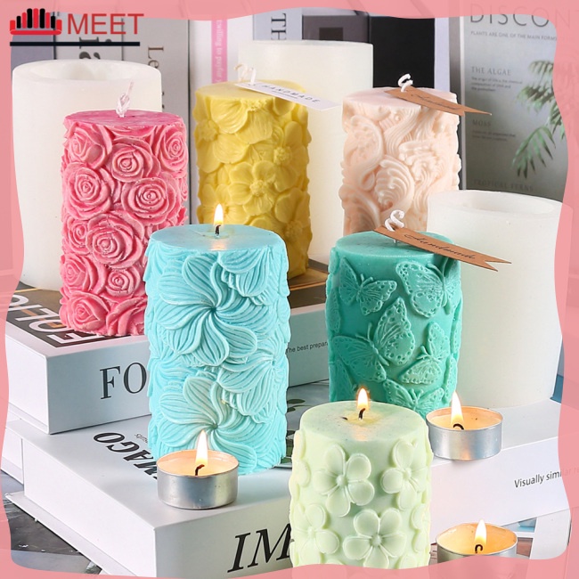 Khuôn silicone Làm Nến Sáp Thơm diy 3d Tiện Lợi