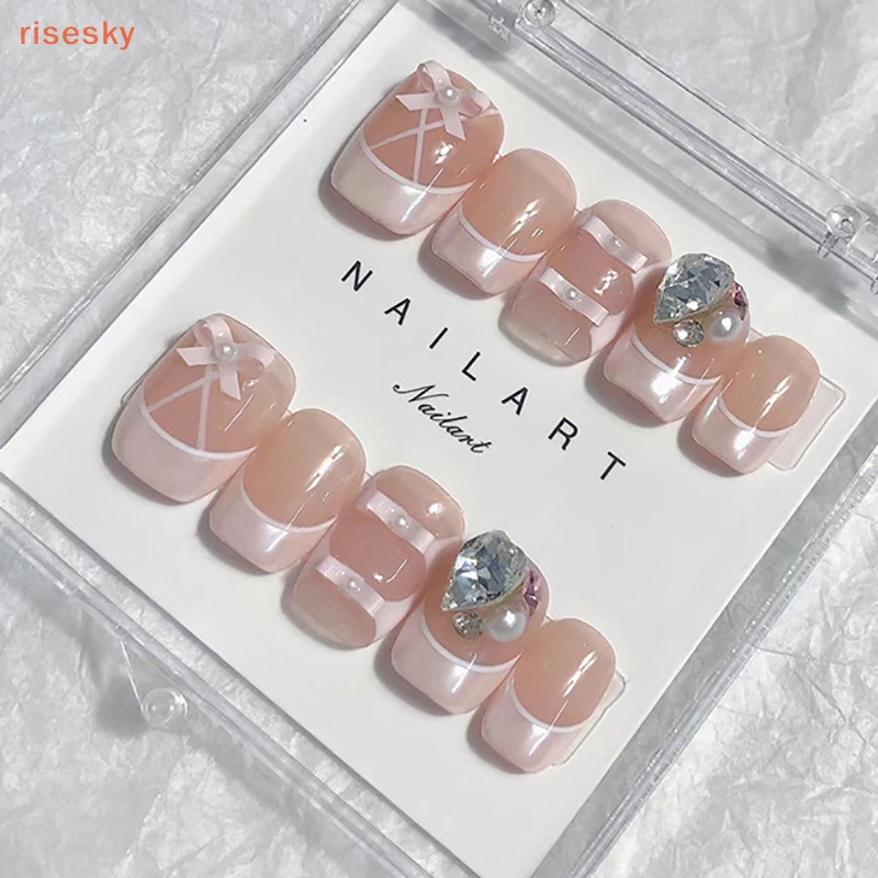 Set 10 Phụ Kiện Nơ Trang Trí Móng Tay Nghệ Thuật Múa Ba Lê Bằng Hợp Kim 3d Xinh Xắn